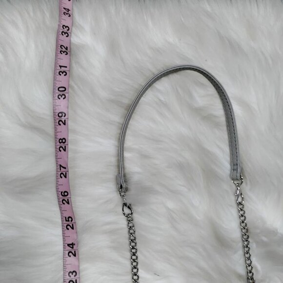 Hobo International Daria Leather Convertible Crossbody Clutch Handbag Gray - Picture 12 of 13